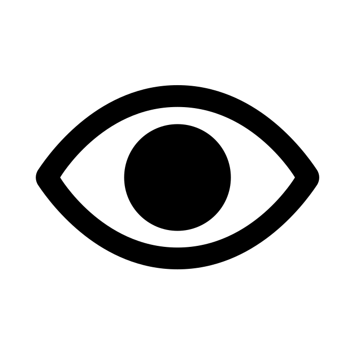 Expected icon with eye shape