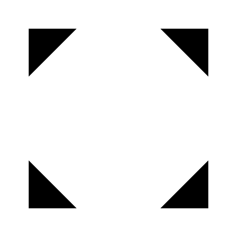 Broken icon with four triangles