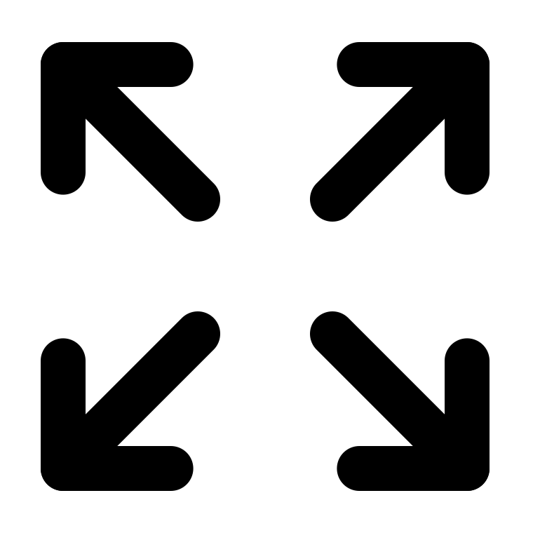 Expected icon with four arrows