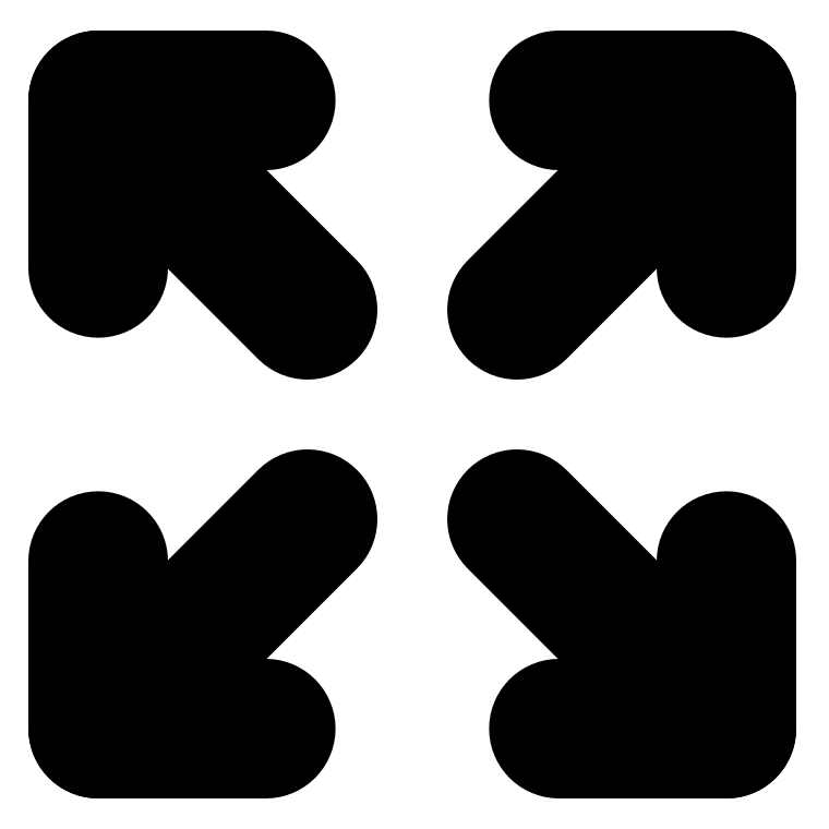 Ballooned-out icon shapes